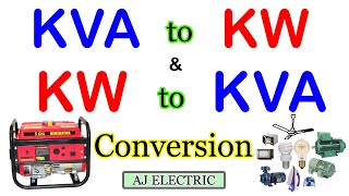 KVA to KW Calculation in UrduHindi  KW to KVA Calculations  Generator load calculation [upl. by Mays89]