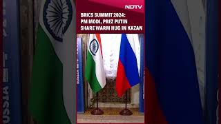 BRICS Summit 2024 PM Modi Prez Putin Share Warm Hug In Kazan [upl. by Takara643]