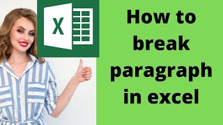 How to break paragraph in excel [upl. by Eimme798]