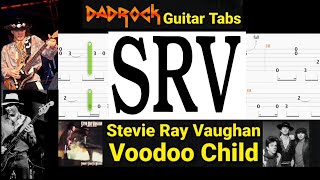 Voodoo Child  Stevie Ray Vaughan  Lead Guitar  Bass TABS Lesson [upl. by Evonne]