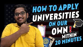 How to apply for Universities on our Own   MS IN USA  తెలుగు [upl. by Lamiv]