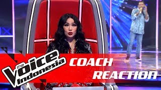 Mirip Iwan Fals Ini Reaksi Coach Titi DJ  COACH REACTION  The Voice Indonesia GTV 2018 [upl. by Basilius]