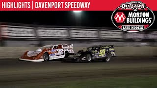 World of Outlaws Morton Buildings Late Models Davenport Speedway May 30th 2020  HIGHLIGHTS [upl. by Oelak]