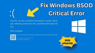 How to fix blue screen windows 10  Troubleshoot blue screen errors 2023 [upl. by Eppilihp]