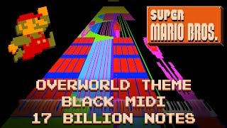 Black MIDI Super Mario Bros  Overworld Theme  17 billion notes [upl. by Etnaud]