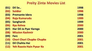 Preity Zinta Movies List [upl. by Aihsile]