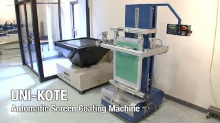 UniKote Automatic Screen Coater  MampR Screen Printing Equipment [upl. by Grishilde]