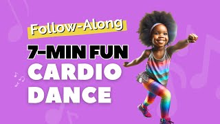 7 Minute Fun Cardio Dance Workout for Kids  Afrifitness Kids [upl. by Anekahs]