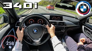 BMW 340i F31 326HP touring xdrive TOP SPEED DRIVE ON GERMAN AUTOBAHN POV [upl. by Ellenehs]