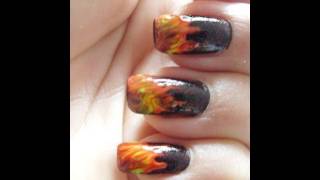 TUTO NAILS ART On met le feu avec la déco quotflammequot [upl. by Neall]