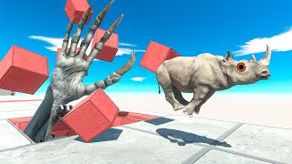 WHO CAN ESCAPE from the DEADLY HANDS  Animal Revolt Battle Simulator [upl. by Koosis767]