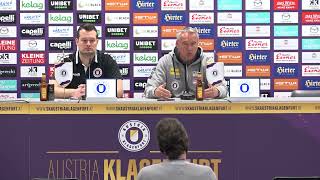 Pressekonferenz mit Trainer Peter Pacult nach dem Spiel gegen Sturm Graz 02 [upl. by Nylanej]