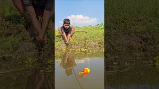 Traditional Hook Trap Fishing Video in deep pond water hookfishing trapfishing catchingfish [upl. by Dorolice]