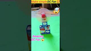 How to make simple DC Fan 😱🤩 make amazing DC fan At homedcmotorminifanshortsviralshort [upl. by Harrad345]