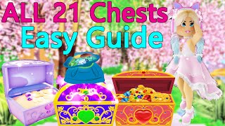 EASY ALL 13 Chest Locations In The Bathing Quarters And Vent Maze Royale High Campus 3 Update [upl. by Violet]