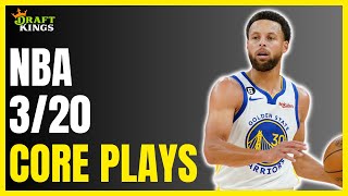 DraftKings NBA DFS Picks 32024  Core Plays  Lineup Process [upl. by Mehcanem500]