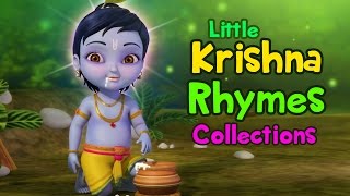 Lord Krishna Rhymes Collection  Telugu Rhymes for Children  Infobells [upl. by Woolley]