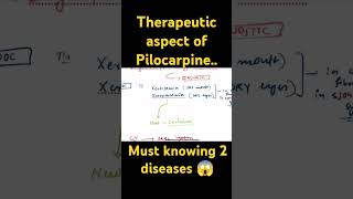 Therapeutic aspect of Pilocarpine 💥shorts ytshorts youtubeshorts shortsfeed [upl. by Cherilyn153]