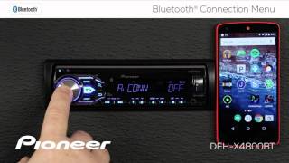 How To  DEHX4800BT  Bluetooth Connection Menu [upl. by Riba590]