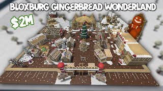 TOURING A BLOXBURG 2M GINGERBREAD TOWN AND 10TH ELF [upl. by Yltsew77]