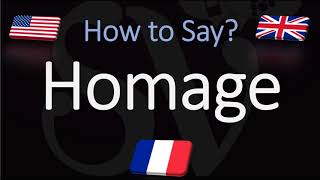 How to Pronounce Homage CORRECTLY American English British French Pronunciation [upl. by Georglana]