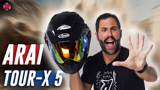 Review of ARAI TOURX 5 helmet 🚨the best TRAIL motorcycle helmet 💥 [upl. by Hortensia291]