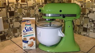 How to Make Cashew Milk Ice Cream in KitchenAid Ice Cream Bowl🍨🍦💕 [upl. by Kissel]