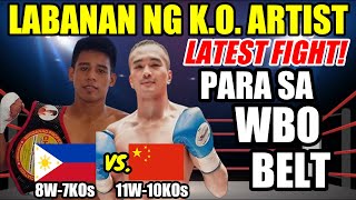 LATEST JAN 2024 LABANAN NG KNOCKOUT ARTIST PARA SA WBO TITLE PINOY vs CHINESE [upl. by Ecirad]