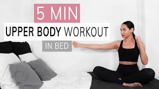 UPPER BODY WORKOUT IN BED  get toned arms  lose weight at home [upl. by Lanrev]