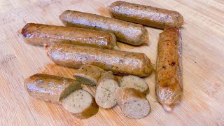 Seitan Sausages  Vegan Sausages  Vital Wheat Gluten  Vegan Breakfast Sausages  Seitan [upl. by Micheil]