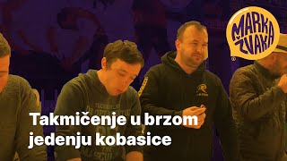 Takmičenje u brzom jedenju kobasice [upl. by Ecirtam]