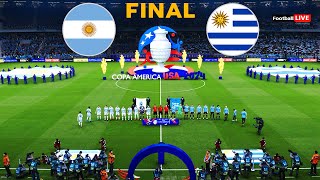 ARGENTINA vs URUGUAY  FINAL COPA AMÉRICA 2024  MESSI vs NUNEZ  REALISTIC PES GAMEPLAY [upl. by Wilhelmina]