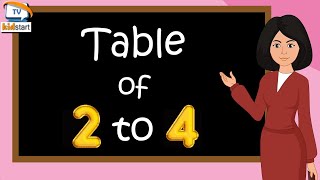 Table of 2 to 4  multiplication table of 2 to 4  rhythmic table of two to Four  kidstart tv [upl. by Lednahc254]