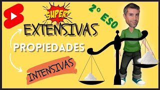 Propiedades EXTENSIVAS e INTENSIVAS  2 ESO Shorts [upl. by Ahcsas400]