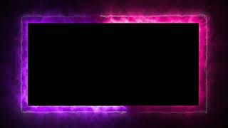 Glowing frame black screen  Neon light border  Frame template video background [upl. by Jacobsen]