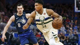 Giannis Antetokounmpo Dunks on Biyombo 32 Points vs Magic 201718 Season [upl. by Anauqed18]