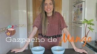 Recetas deli♡  GAZPACHO DE MANGO con LANGOSTINOS  Sandra Caballero ♡ [upl. by Gonagle]