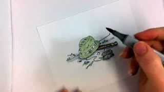 Flourishes Copic Tutorial What a Catch [upl. by Anselm]