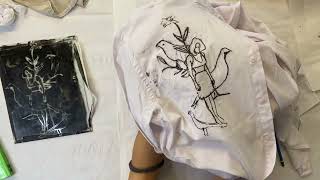 Upcycling clothes with monoprinting  Remakers Projects [upl. by Dianemarie]