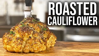 Whole Roasted Cauliflower  Super EASY Holiday Side Dish [upl. by Sower]