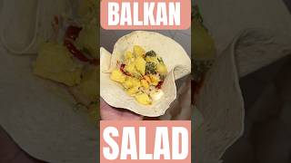 BALKAN SALAD  Black Olives  Vinegar  French Potatoes  Eggs  Truffle Oil  Sea Salt  Pickles [upl. by Haneen225]