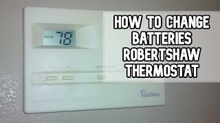 How to replace batteries on a Robertshaw thermostat thermostat robertshaw [upl. by Samalla]