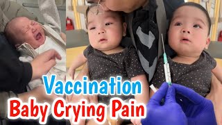 Baby getting vaccinations Cute Children 😭 Crying pain 💉 injection [upl. by Arlena]