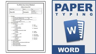 How To Create Exam Paper In Ms Word UrduHindi [upl. by Esiahc]