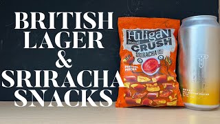 Track Moxee Helles Lager Review  Huligan Pretzel Crush Sriracha Chilli Review [upl. by Shaughn]