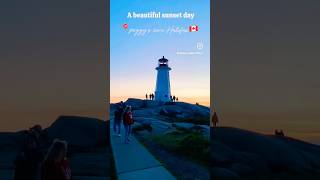 Peggy’s cove🌆 🇨🇦peggyscove sunset halifaxshortsdailyyoutubeshortsytshortstravel [upl. by Nahallac]