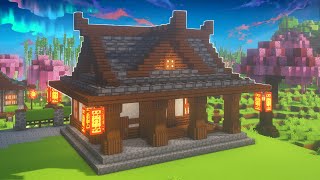 Minecraft Japanese House Tutorial Japanese Village EP 12 [upl. by Janice]