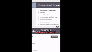 Creating a Time Schedule Discussing WBS and Project Decomposition shorts [upl. by Thgiwd]