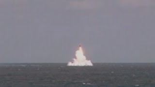 Trident missile test launch in Atlantic Ocean [upl. by Nythsa251]