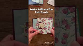 3Minute Fun Fold Card  Super Easy [upl. by Shepley]